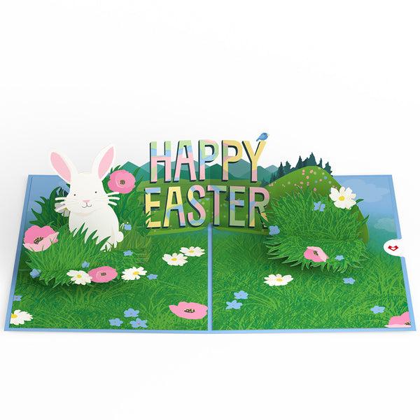 I Love Pop Happy Easter Spring Meadow Pop-Up Card