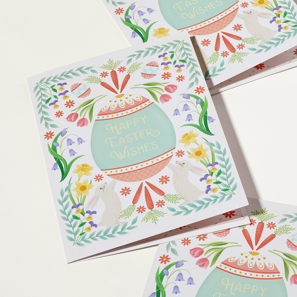 I Love Pop 'Happy Easter Wishes' Bunny Plushpop Card