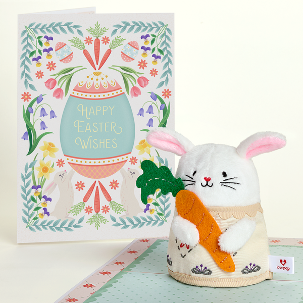 i love pop 'Happy Easter Wishes' Bunny Plushpop Card