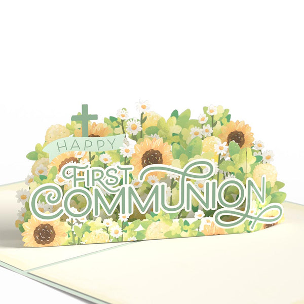 I Love Pop Happy First Communion Pop-Up Card