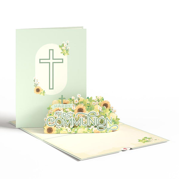 i love pop Happy First Communion Pop-Up Card