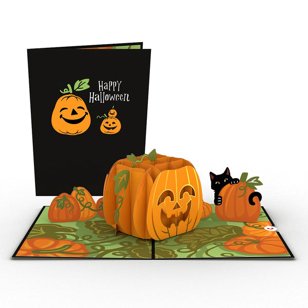 i love pop Happy Halloween Pumpkin Pop-Up Card