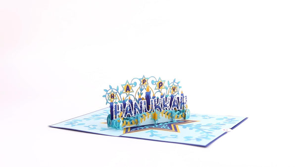 I Love Pop Happy Hanukkah Pop-Up Card