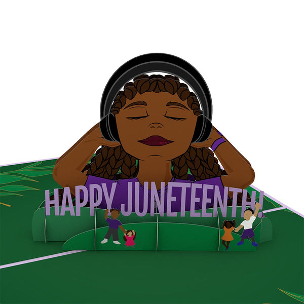 I Love Pop Happy Juneteenth Pop-Up Card
