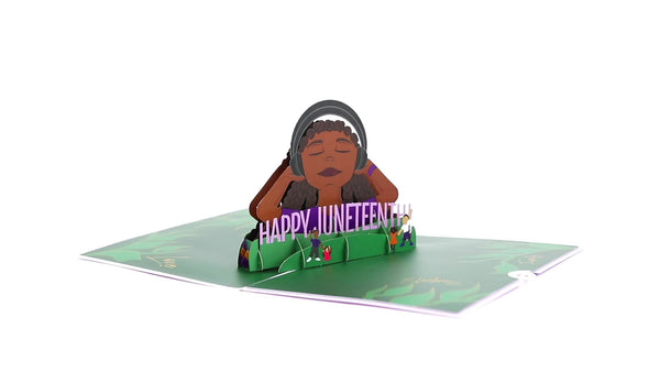 I Love Pop Happy Juneteenth Pop-Up Card
