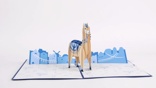I Love Pop Happy Llamakah Pop-Up Card