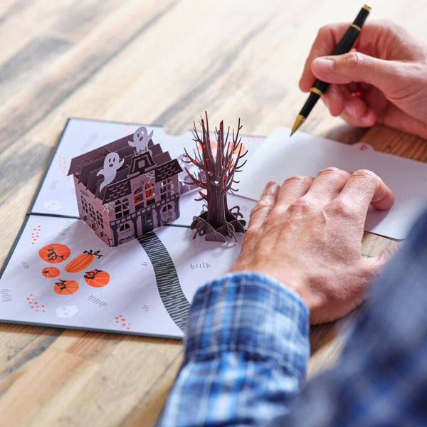 I Love Pop Haunted House Pop-Up Card