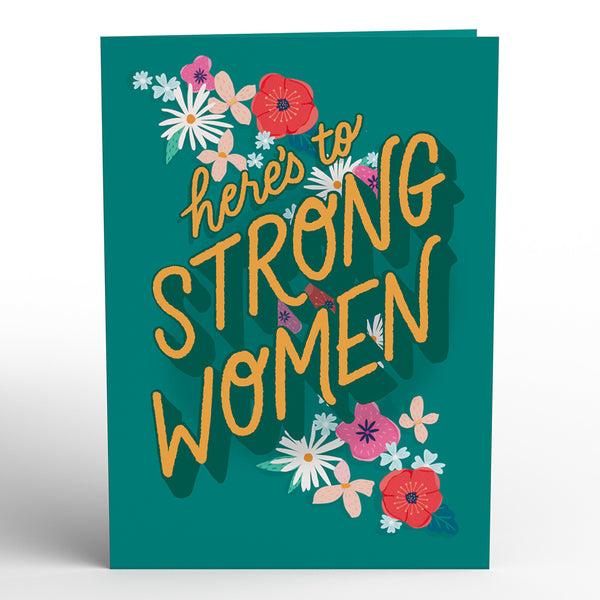I Love Pop Here's To Strong Women Pop-Up Card