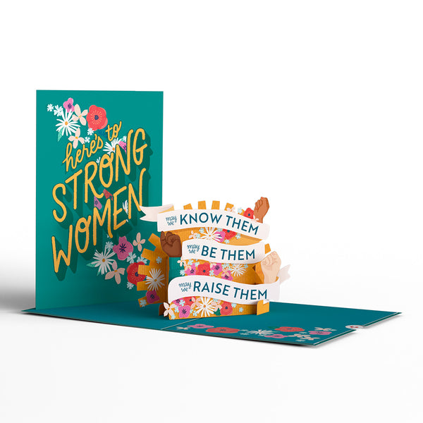 i love pop Here's to Strong Women Pop-Up Card