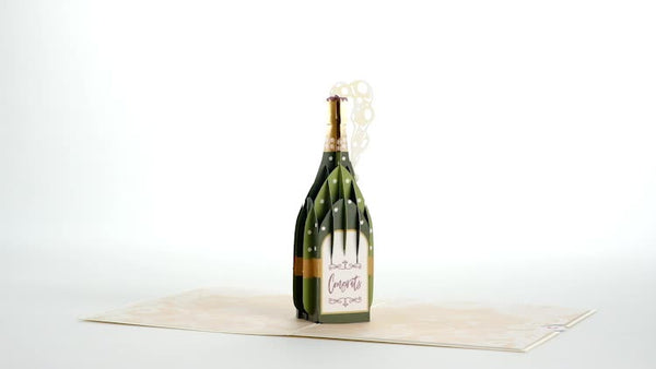 I Love Pop Here's To You Champagne Pop-Up Card