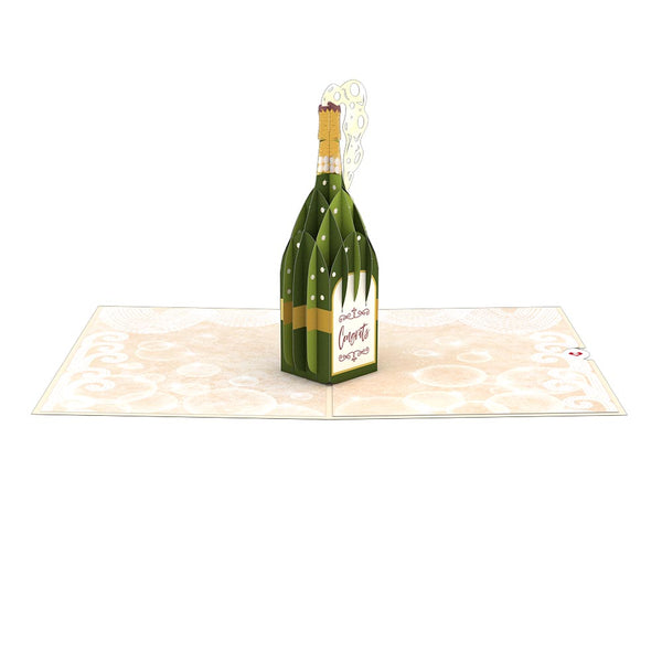 I Love Pop Here's To You Champagne Pop-Up Card