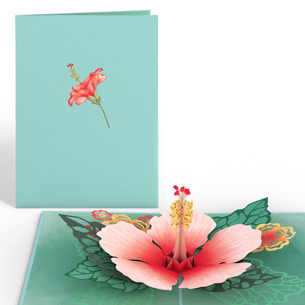 i love pop Hibiscus Bloom Pop-Up Card