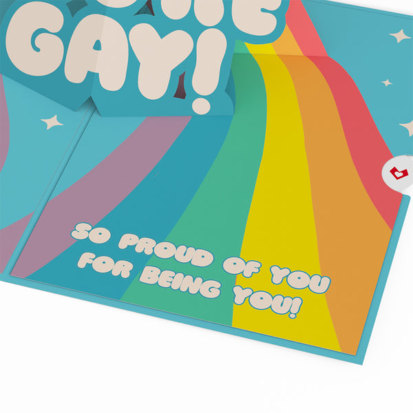 I Love Pop Hooray You're Gay Pop-Up Card