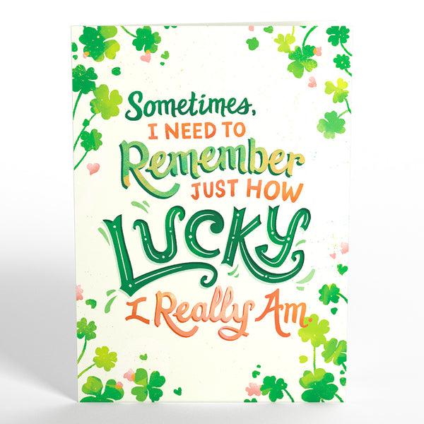 I Love Pop How Lucky I Am Pop-Up Card