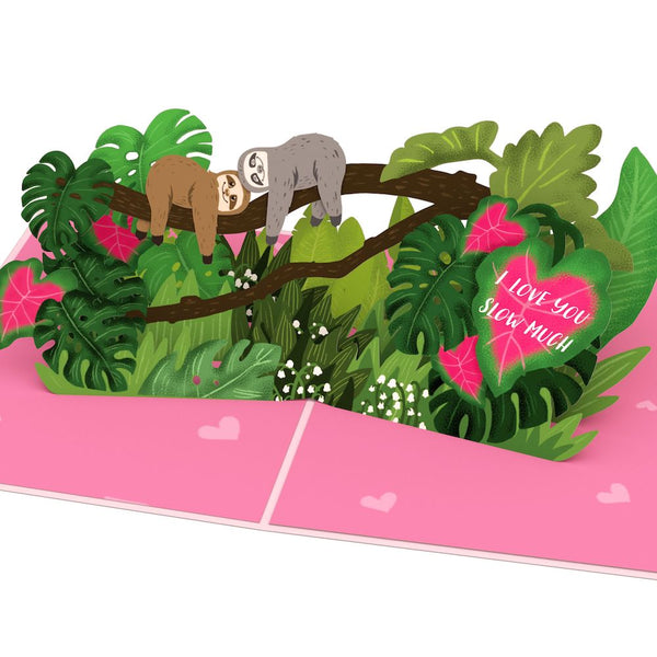 I Love Pop I Love You Sloths Pop-Up Card