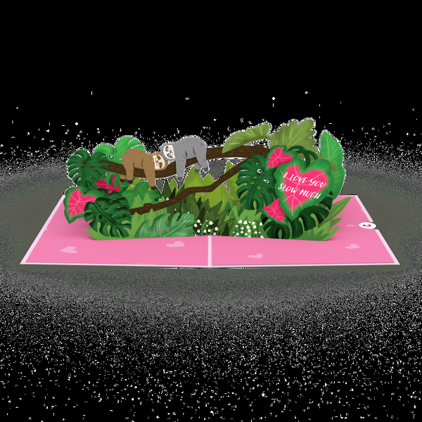 I Love Pop I Love You Sloths Pop-Up Card
