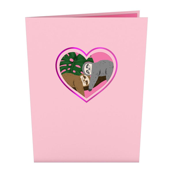 I Love Pop I Love You Sloths Pop-Up Card