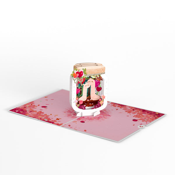 I Love Pop If I Was A Worm Love Pop-Up Card