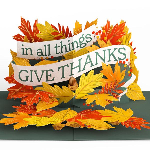 I Love Pop In All Things Give Thanks Pop-Up Card