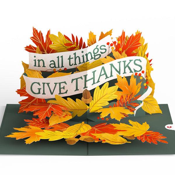 I Love Pop In All Things Give Thanks Pop-Up Card