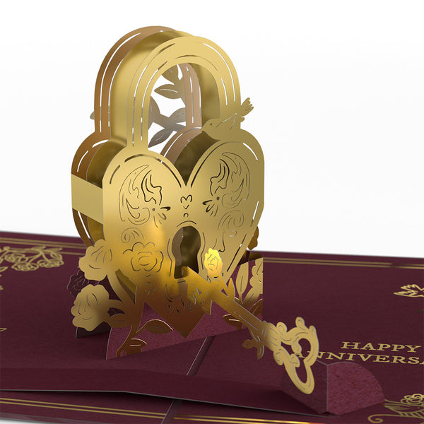 I Love Pop Key To My Heart Anniversary Pop-Up Card