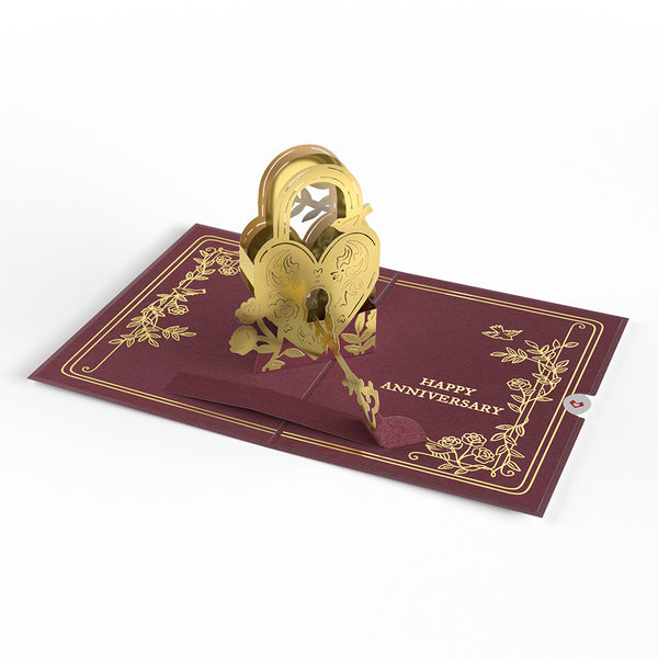 I Love Pop Key To My Heart Anniversary Pop-Up Card