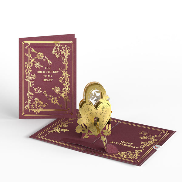 i love pop Key To My Heart Anniversary Pop-Up Card