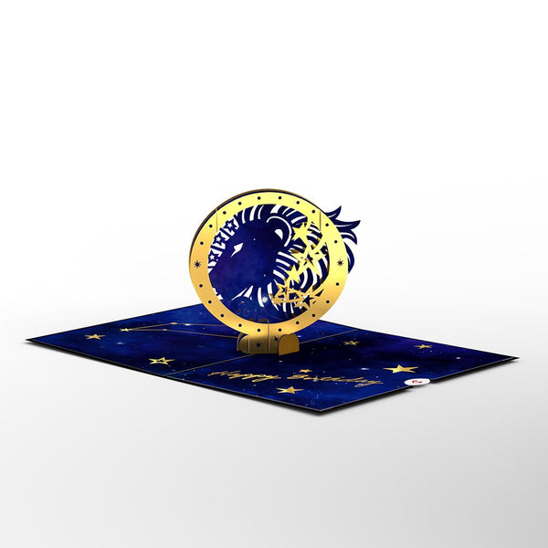I Love Pop Leo Zodiac Birthday Pop-Up Card