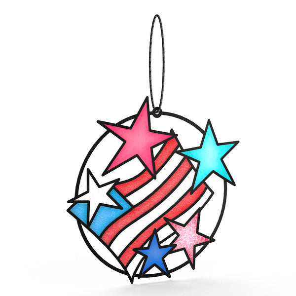 I Love Pop Let Freedom Shine Suncatcher Card