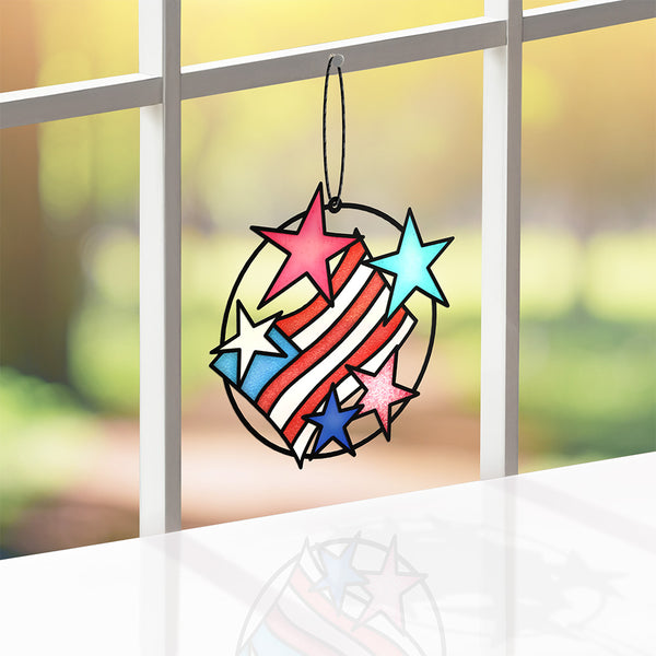 i love pop Let Freedom Shine Suncatcher Card