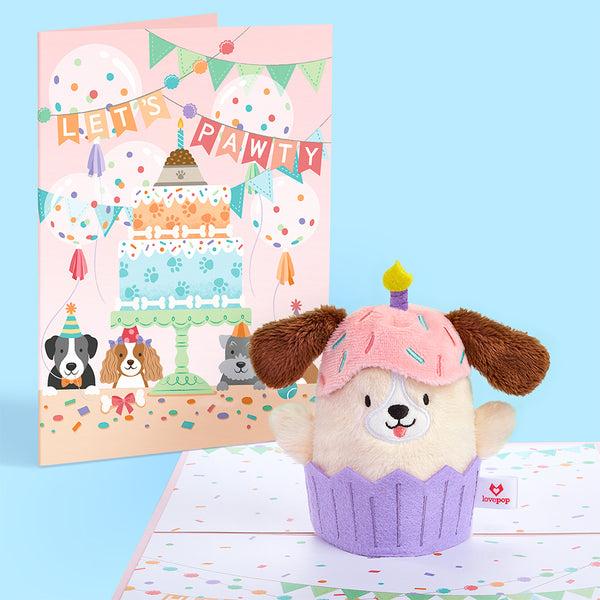 i love pop 'Let's Pawty' Birthday Dog Plushpop Card