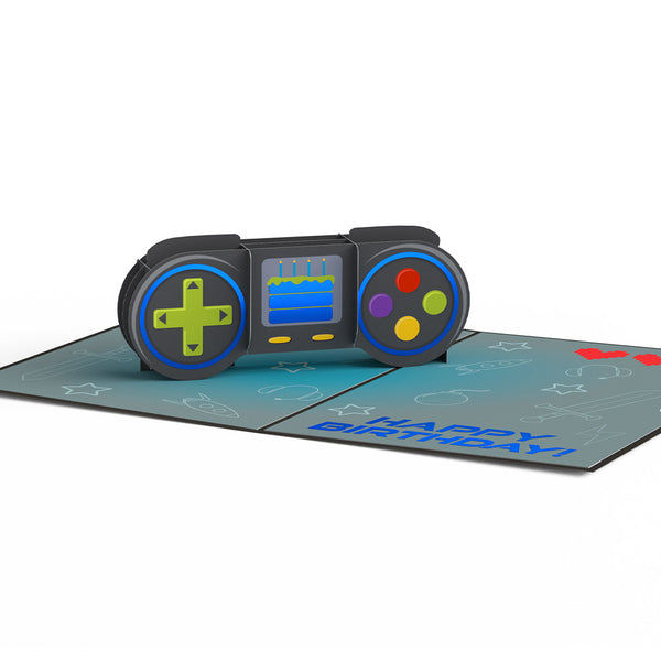 I Love Pop Leveled Up Gamer Birthday Pop-Up Card