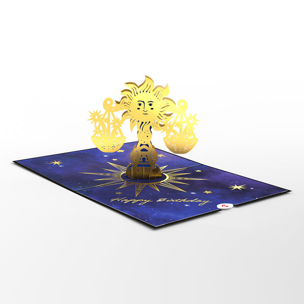 I Love Pop Libra Zodiac Birthday Pop-Up Card