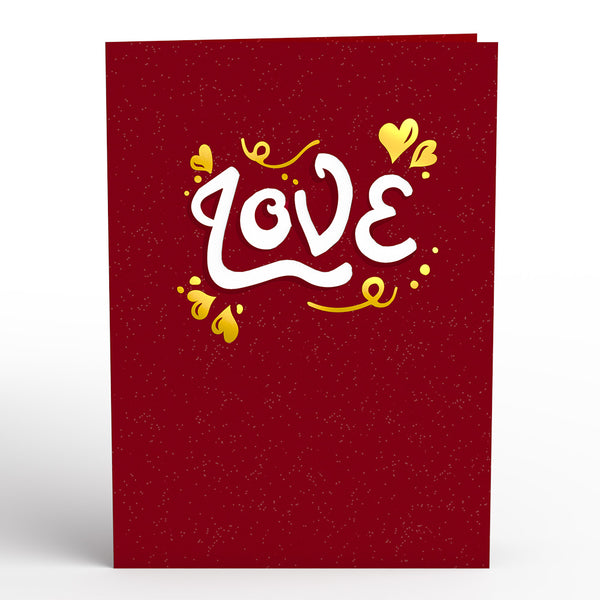 I Love Pop Love Burst Pop-Up Card