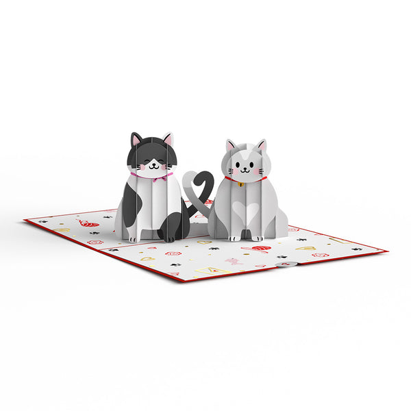 I Love Pop Love Cats Pop-Up Card