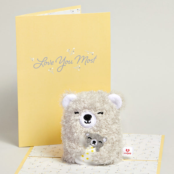 i love pop 'Love You Most' Mama Bear Plushpop Card