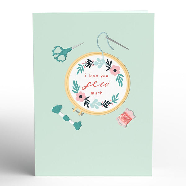 I Love Pop Love You Sew Much Pop-Up Card