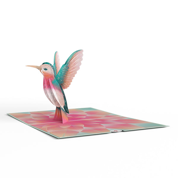 I Love Pop Lovely Hummingbird Pop-Up Card