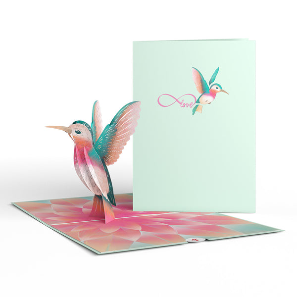 i love pop Lovely Hummingbird Pop-Up Card
