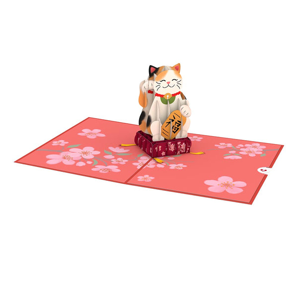 I Love Pop Lucky Cat Pop-Up Card