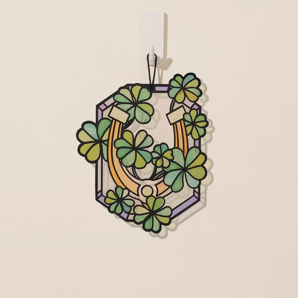 I Love Pop Lucky Shamrock Suncatcher Card