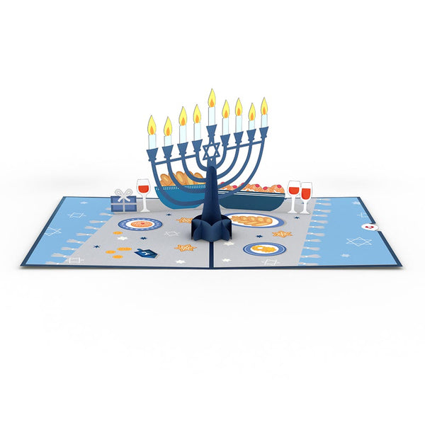 I Love Pop Menorah Lights Pop-Up Card