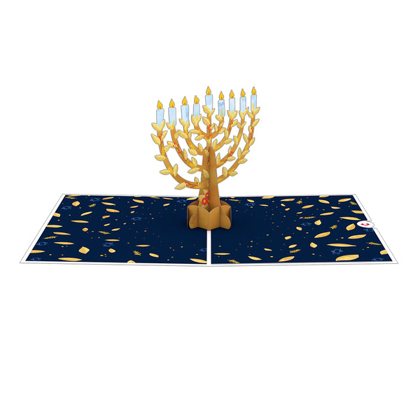 I Love Pop Menorah Pop-Up Card