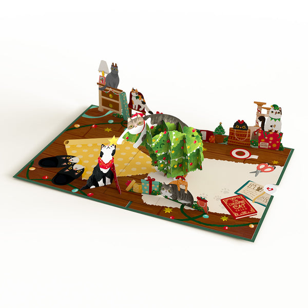 I Love Pop Meowy Little Christmas Cats Pop-Up Card