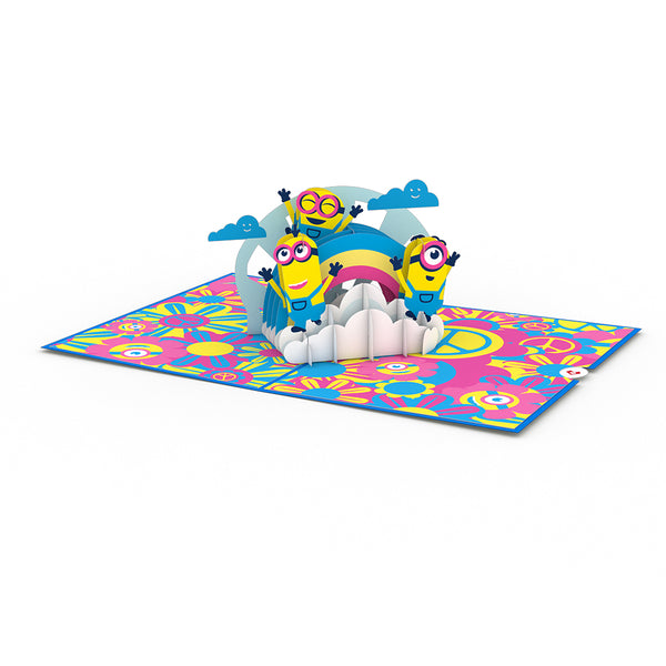 I Love Pop Minions Groovy Birthday Pop-Up Card