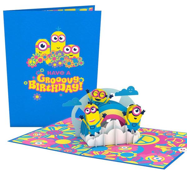 i love pop Minions Groovy Birthday Pop-Up Card