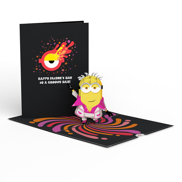 i love pop Minions Groovy Father's Day Pop-Up Card
