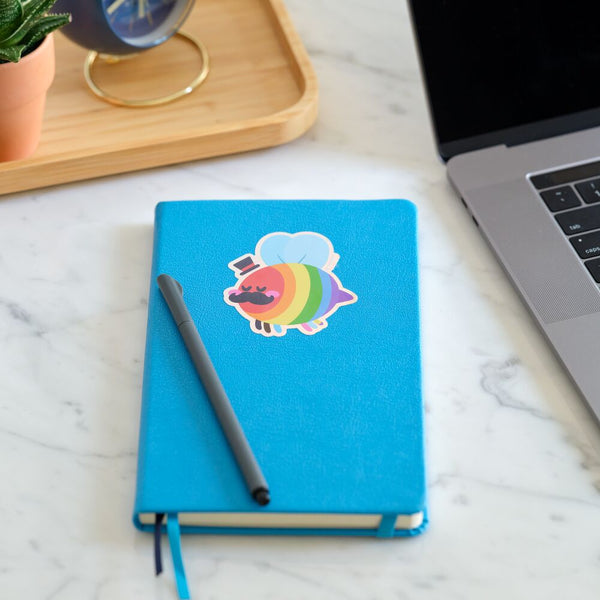 I Love Pop Modern Pride Bee LGBTQ+ Sticker