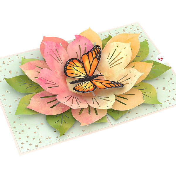 I Love Pop Monarch Butterfly Bloom Pop-Up Card
