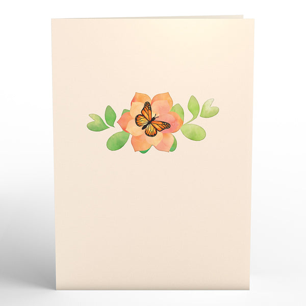 I Love Pop Monarch Butterfly Bloom Pop-Up Card